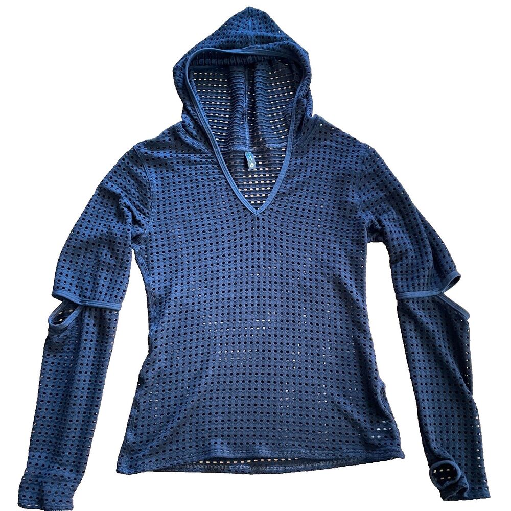TRINA TURK RECREATION Black Hooded Swim/Ocean/Beach Cover Up Womens Size Medium
